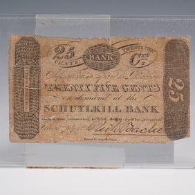 1815 Schuylkill Bank Pennsylvania 25 Cent Banknote
