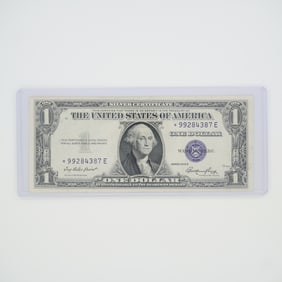 1935 United States $1 Blue Seal Silver Certificate Star Note Banknote
