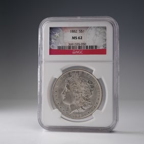 1882 Morgan Silver Dollar NGC Graded MS 62