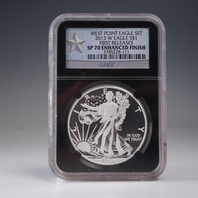 2013-W American Silver Eagle Type 1 Dollar NGC Graded SP 70 Enhanced Finish