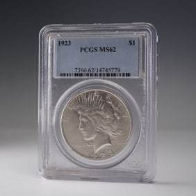 1923 Peace Silver Dollar PCGS Graded MS 62
