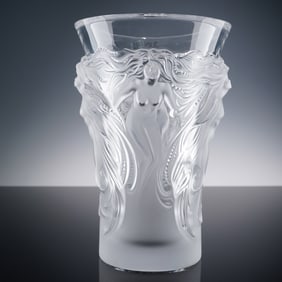 Lalique Crystal Vase, Fantasia