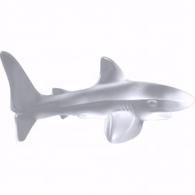 Lalique Crystal Figurine, Shark, Sealed Box