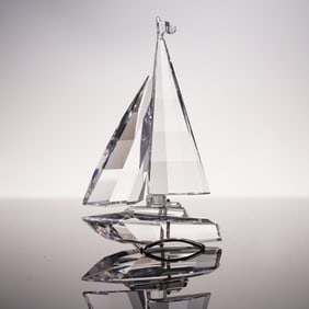 Swarovski Crystal Figurine, Sailboat