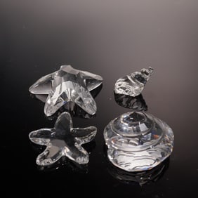 4pc Swarovski Silver Crystal Paperweights