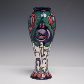 Moorcroft Pottery Vase, Tribute To Charles Rennie Mackintosh