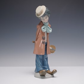 Lladro Porcelain Figurine, Clown with Violin 1005057