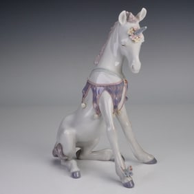 Lladro porcelain Figurine, Playful Unicorn 1005880