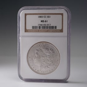 1883-CC Morgan Dollar Silver Dollar Coin NGC Graded MS 61