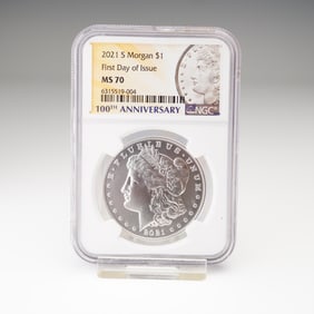 2021-S Morgan Dollar Silver One Dollar Coin NGC Graded MS 70