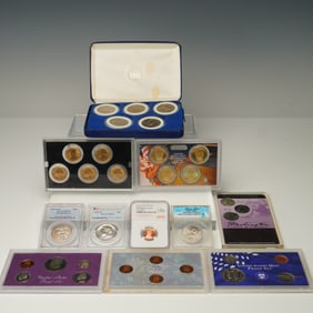 11pc US Coin Collection Sets and Singles Proof Slabs