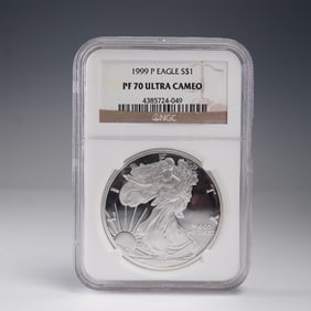 1999-P US 1oz Silver Eagle NGC PF70 UCAM