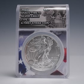 2021 American Silver Eagle, Fine Silver Type 1 Dollar Coin