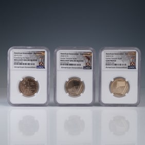 3pc 2019-D, 2020-S & 2020-D American Innovation One Dollar NGC Graded Coins