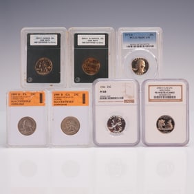 7pc 1956-2006 Washington Quarters NGC, PCGS, SGS, & INB Graded