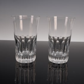 2pc Baccarat Crystal Highball Glasses, Etna Pattern