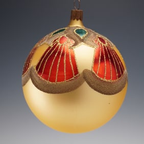 Waterford Holiday Heirlooms Tree Ornament, Peacock Gold Ball