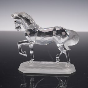 Swarovski Crystal Figurine, Horse with Raised Leg