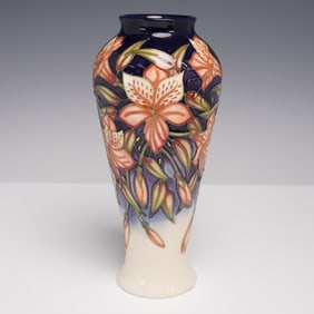 Moorcroft Pottery by Sian Leeper Vase, Peruvian Lily