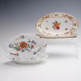 5pc Haviland Limoges & Schumann Bavaria Wild Flower Trinket Dishes