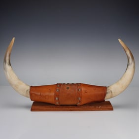 Western Americana Mounted Steer Horns