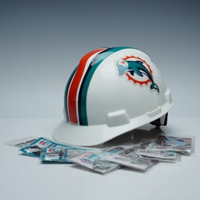 7pc Miami Marlins and Miami Dolphins Pins, Tickets, and Hard Hat