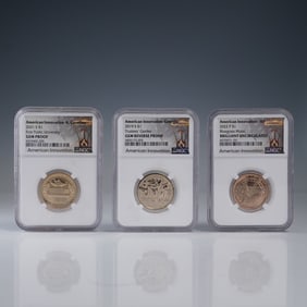 Set of 3 American Innovation Dollars, NGC Certified GEM Proof and Brilliant