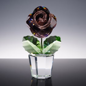 Swarovski Crystal Large Figurine, Rose Pink