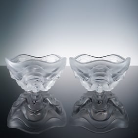 Lalique Crystal Vibrations Bowl, Set of 2