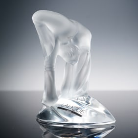 Lalique Satin Crystal Figurine, Acrobat