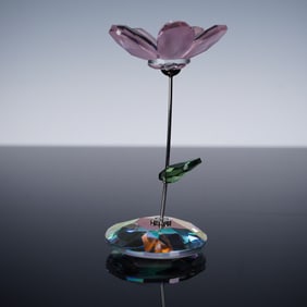 Swarovski Crystal Rocking Flower Figurine, Kay Rose