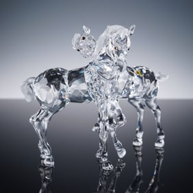 Swarovski Peaceful Countryside Crystal Figurine, Foals Playing 627637