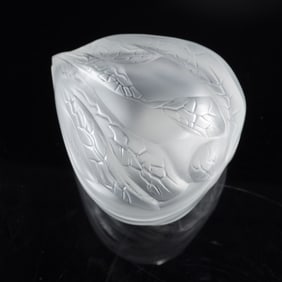Lalique Crystal Encaged Clear Love Keepsake Box