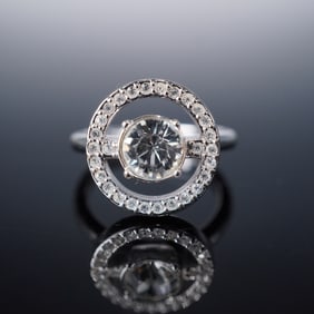 Swarovski Crystal Ring, Lavender