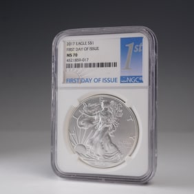 2017 American Silver Eagle Type 1 NGC Graded MS 70 FDOI