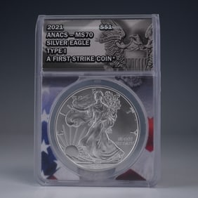 2021 American Silver Eagle, Fine Silver Type 1 Dollar Coin