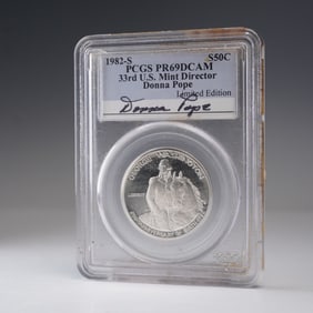 1982-S Washington Commemorative Half Dollar Coin PCGS Graded PR 69 DCAM