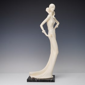 Amilcare Santini Art Deco Flapper Sculpture