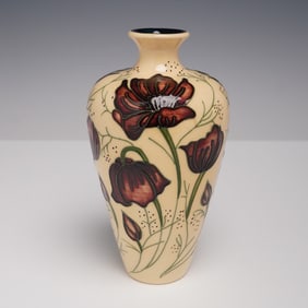 Moorcroft Pottery Vase, Chocolate Cosmos Rachel Bishop