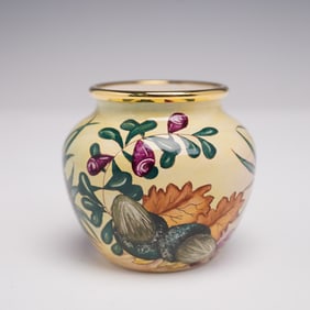 Moorcroft Enamel Acorn and Oak Leaf Vase