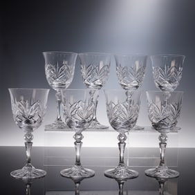 8pc Galway Crystal Water Goblets, Kylemore