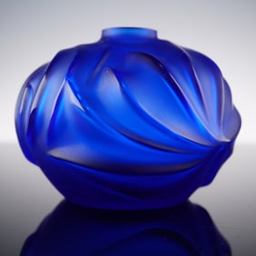 Lalique Crystal Bud Vase, Royal Palm
