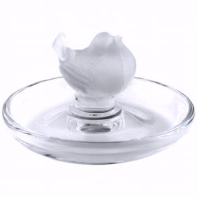 Lalique Crystal Tray, Pinson - Finch, Sealed Box