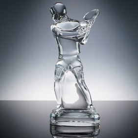 Baccarat Crystal Figurine Male Tennis Player
