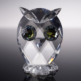 Swarovski Crystal Mini Owl Figurine, Feathered Beauties