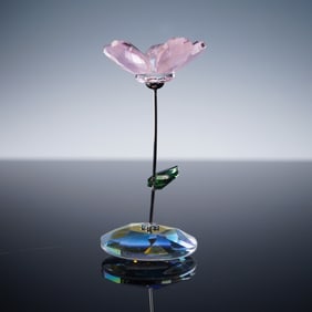 Swarovski Crystal Rocking Flower Figurine, Kay Rose
