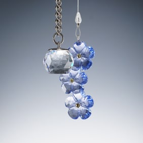2pc Swarovski Crystal Arctic Flower Ornament and Keychain