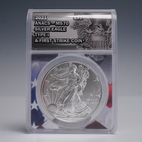2021 American Silver Eagle, Fine Silver Type 1 Dollar Coin
