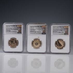 3pc 2020-S & 2022-S & R American Innovation One Dollar NGC Graded Coins
