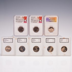 8pc 2007, 2010 & 2020  U.S. State Quarters NGC Graded